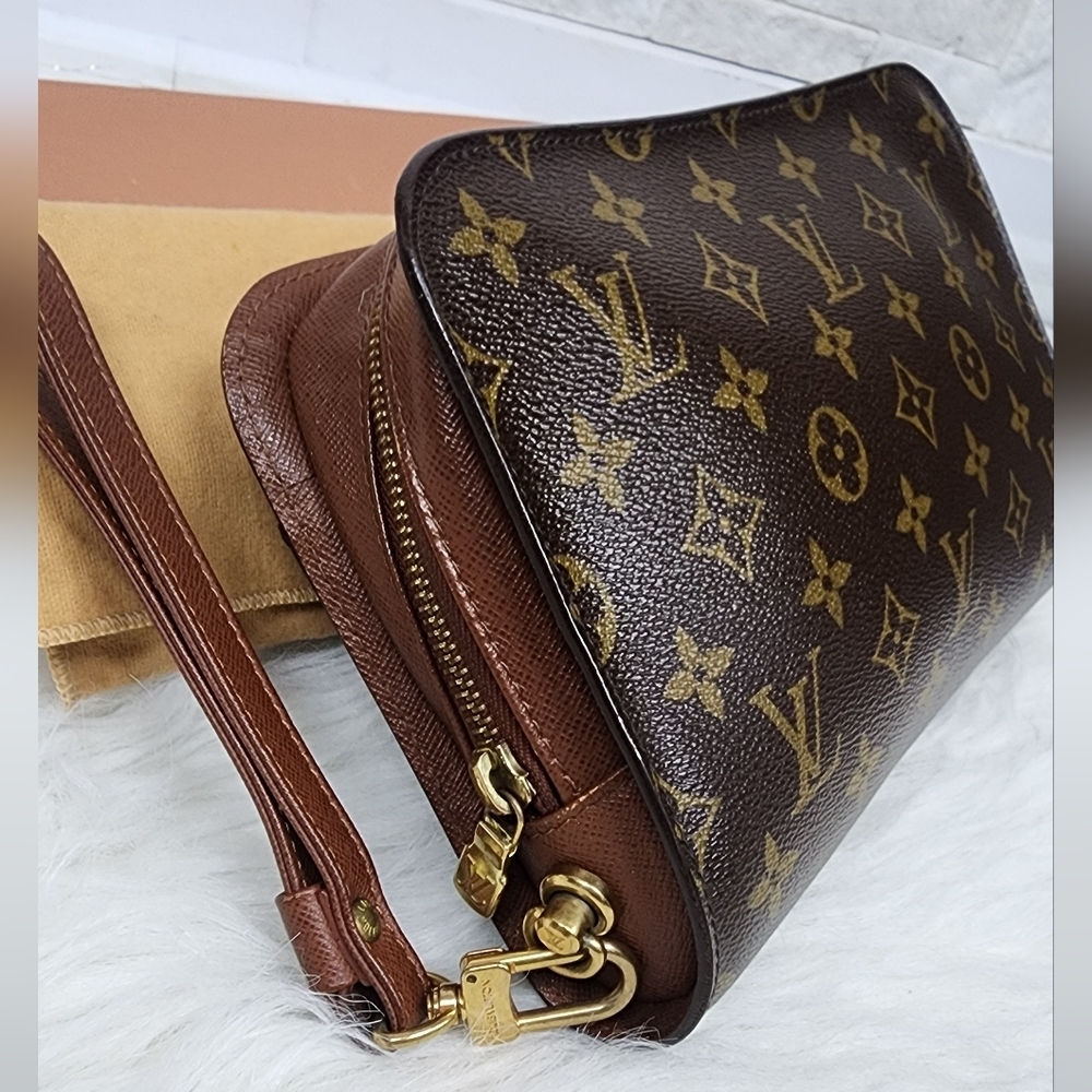 Authentic Louis Vuitton Monogram Orsay Clutch Hand Bag Full Set - Picture 4 of 12